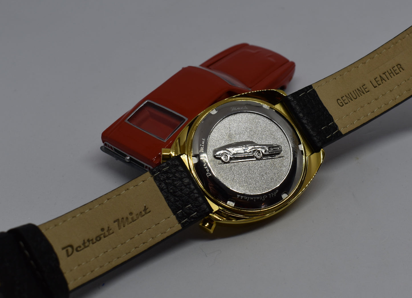 Detroit Mint Mach Bullhead Chronograph Two Tone Brushed Gold with Silver Dial