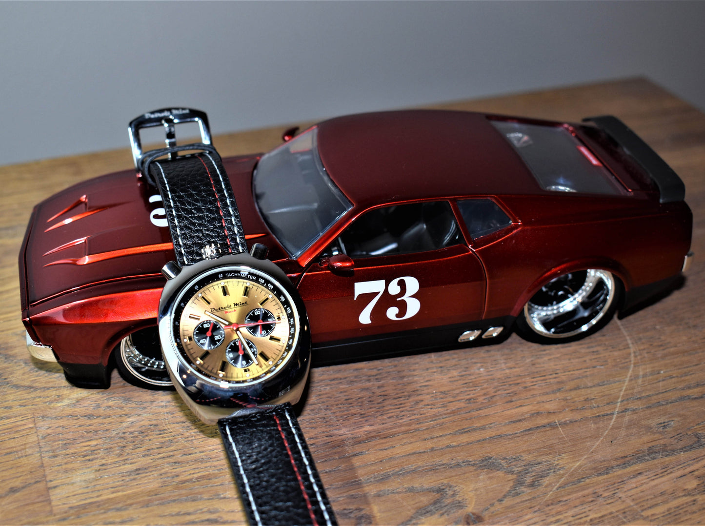 Detroit Mint Mach Two Tone Gold Dial on Brushed Silver Case