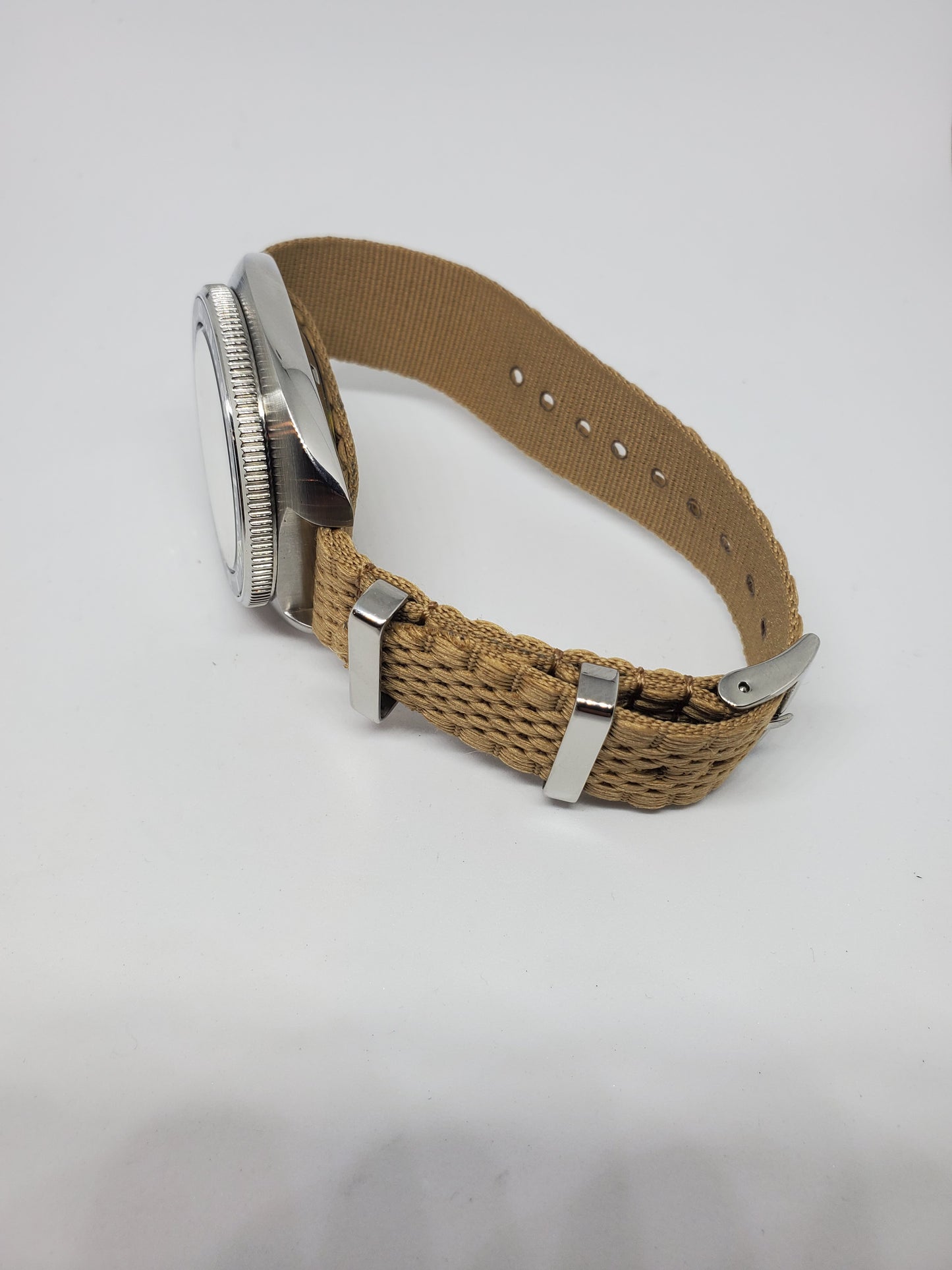 Tan Jubilie Nylon Single Pass Watch Strap 20mm