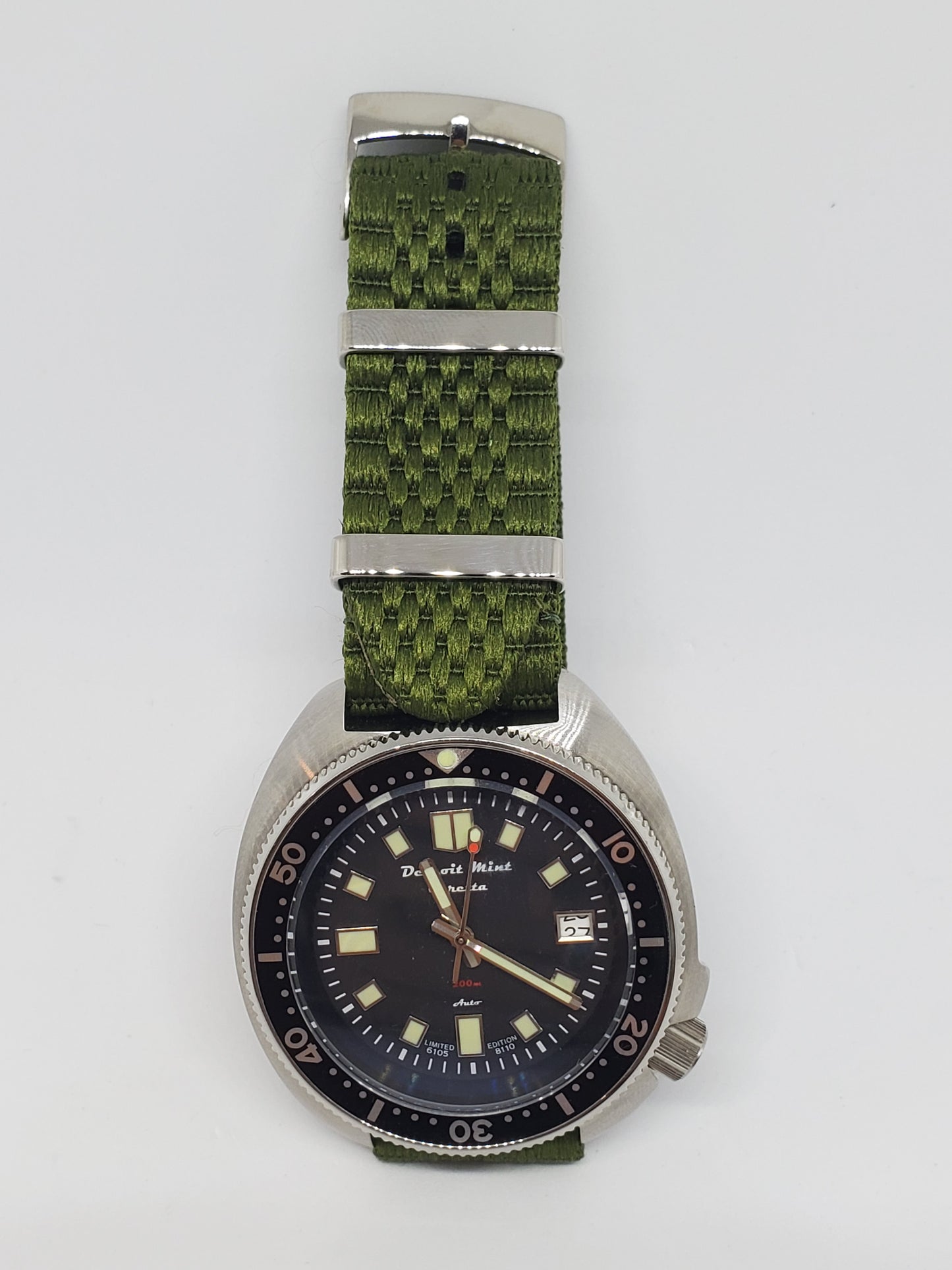 Green Jubilie Nylon Single Pass Watch Strap 20mm
