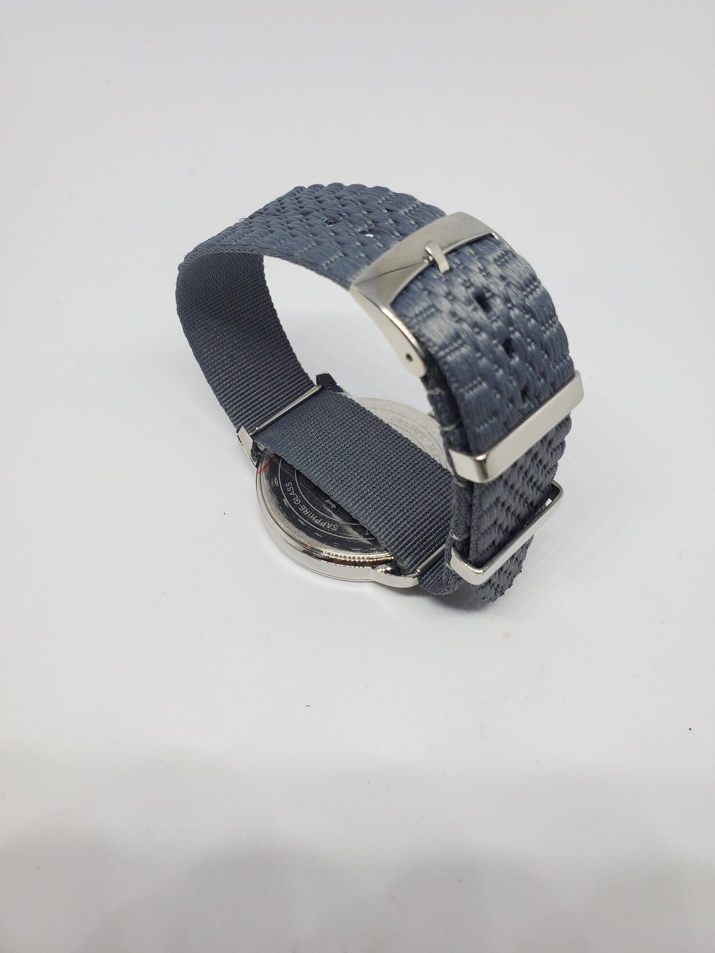 Silver Jubilie Nylon Single Pass Watch Strap 20mm