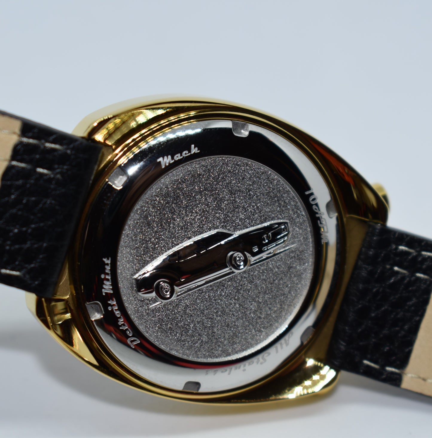Detroit Mint Mach Two Tone Gold Dial on Brushed Silver Case