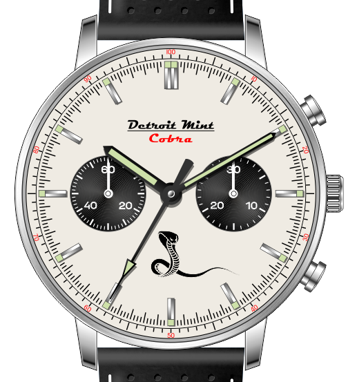 Detroit Mint Cobra Mechanical Chronograph White Panda