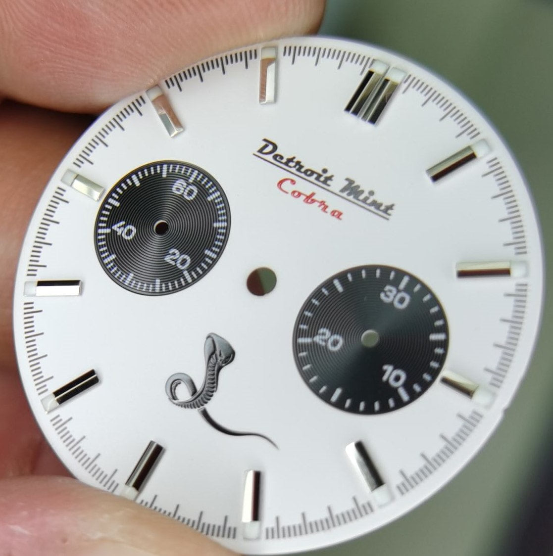 Detroit Mint Cobra Mechanical Chronograph White Panda