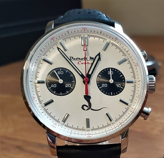 Detroit Mint Cobra Mechanical Chronograph White Panda