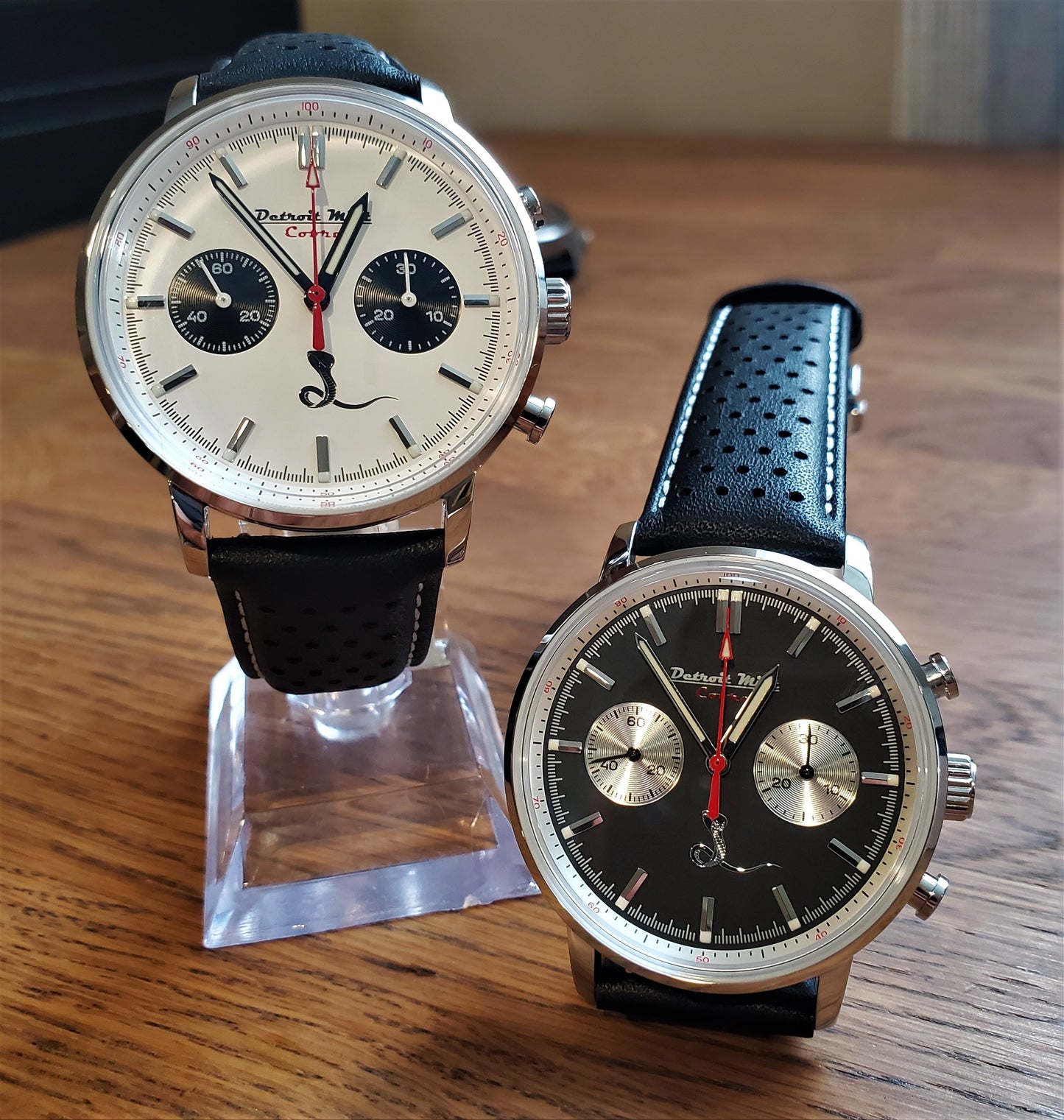 Detroit Mint Cobra Mechanical Chronograph Black Dial