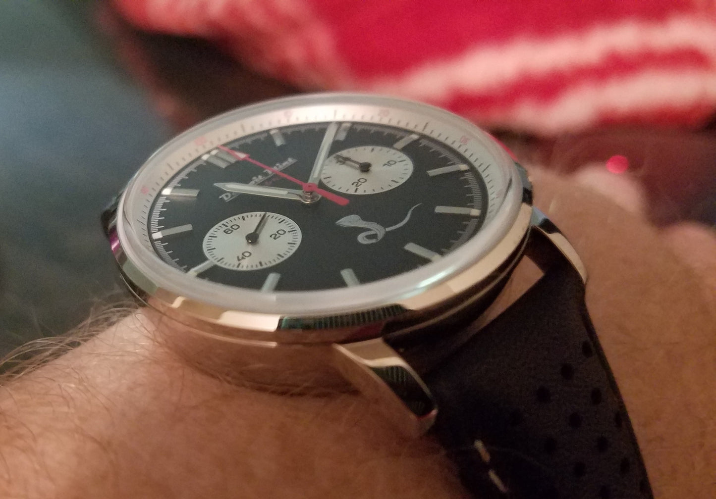 Detroit Mint Cobra Mechanical Chronograph Black Dial
