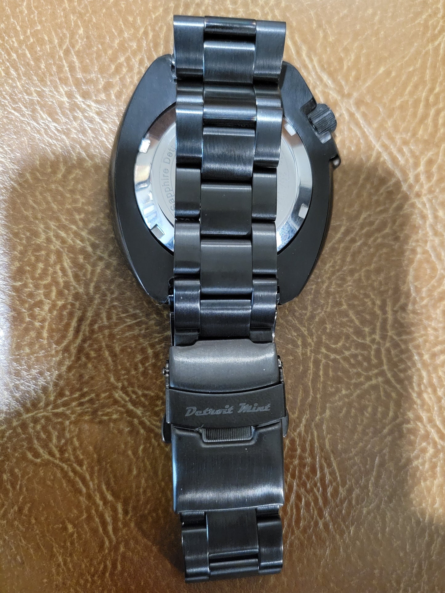 Detroit Mint Caretta Black Turtle Green Dial